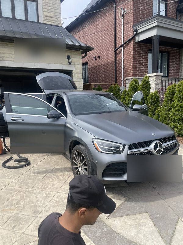 Mercedes GLC detailed in a residential driveway