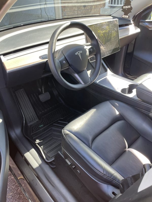 Tesla interior cleaned and reset